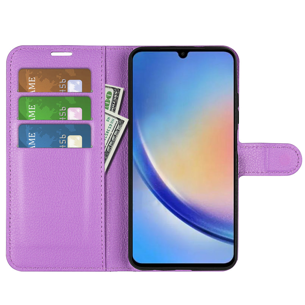 Shockproof Phone Case For Samsung Galaxy A34 5G Litchi Texture Flip Wallet Phone Cover with Stand Shockproof Phone Case For Samsung Galaxy A34 5G Litchi Texture Flip Wallet Phone Cover with Stand